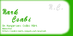 mark csabi business card